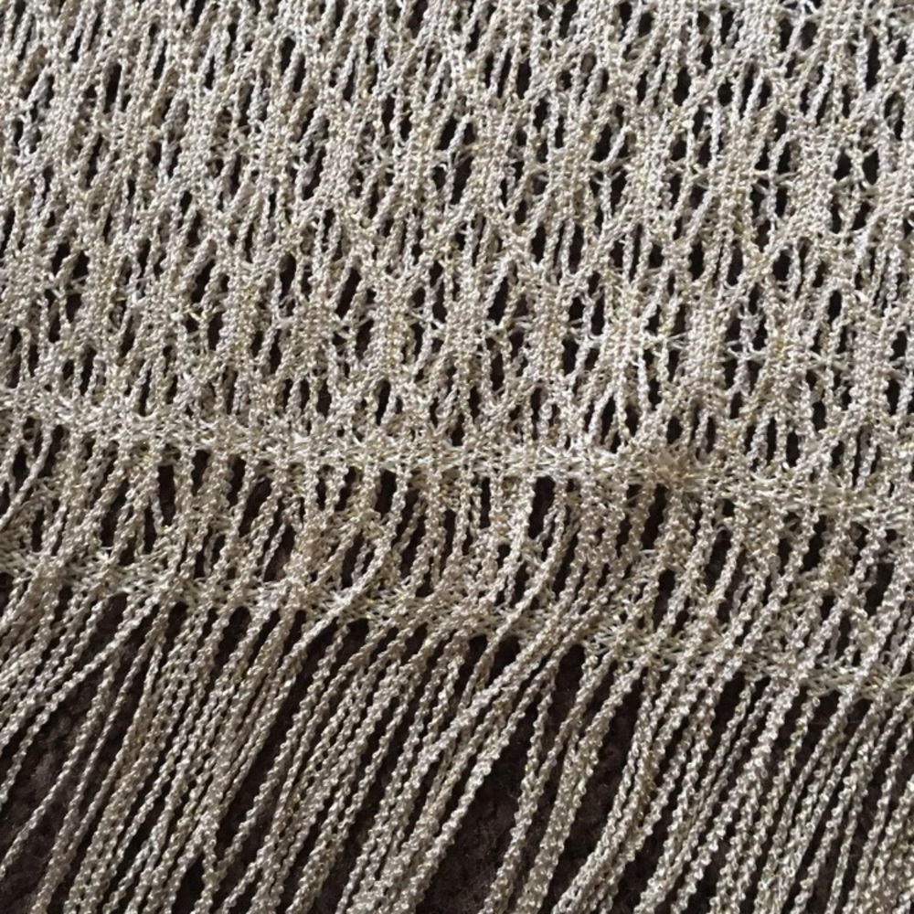 Nordstrom pashmina gold with fringe! NEW - Picture 2 of 5